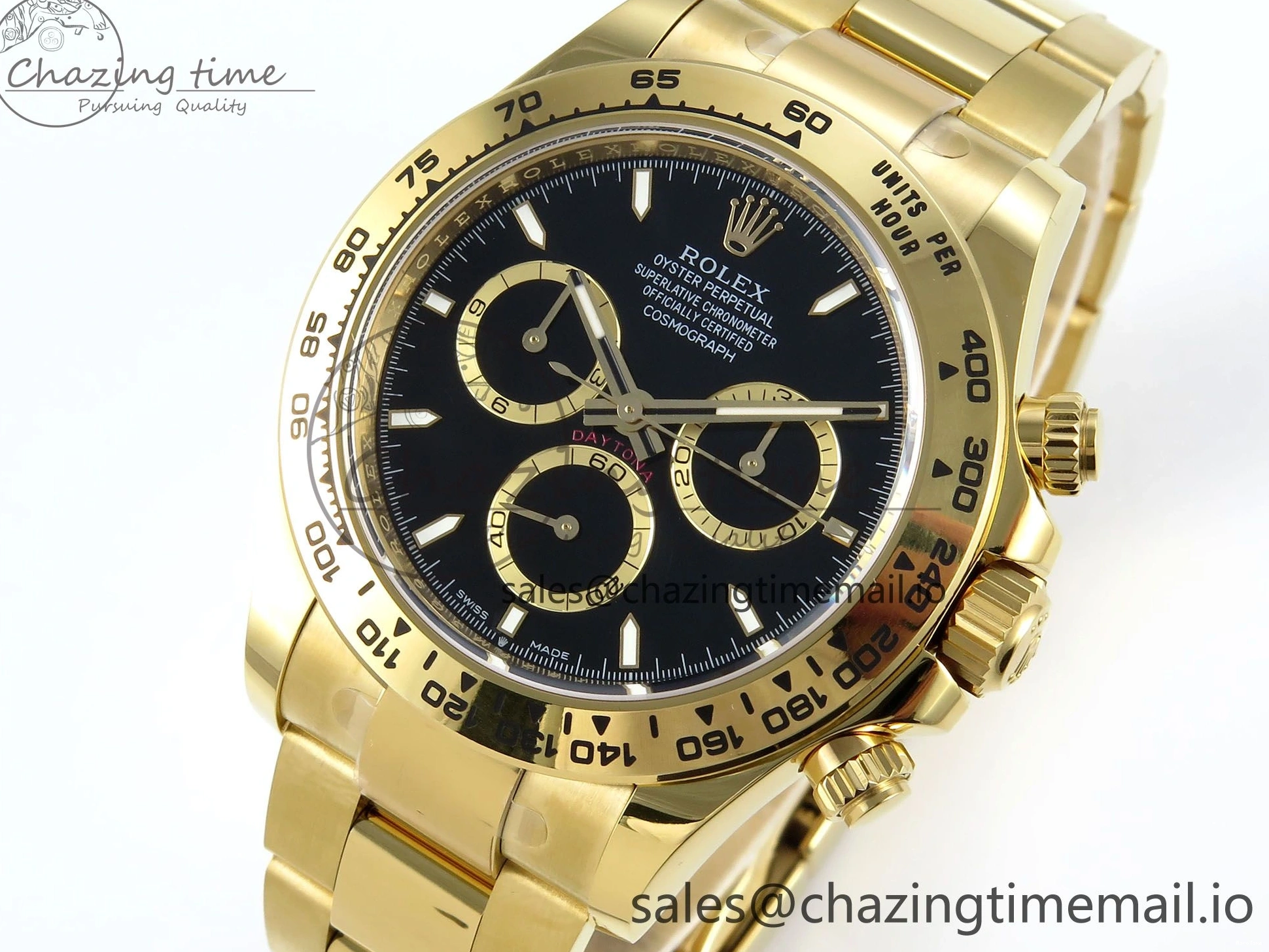 MiroTime 0123 TimelessDesign Daytona 126508 APSF 1:1 Best Edition Black Dial on YG Braclet SH 742